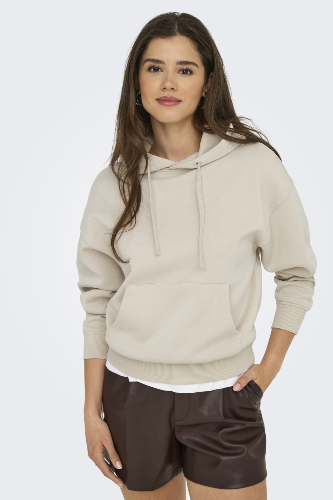 ONLBEST LIFE L/S HOOD SWT NOOS 15338730 PUMICE STONE